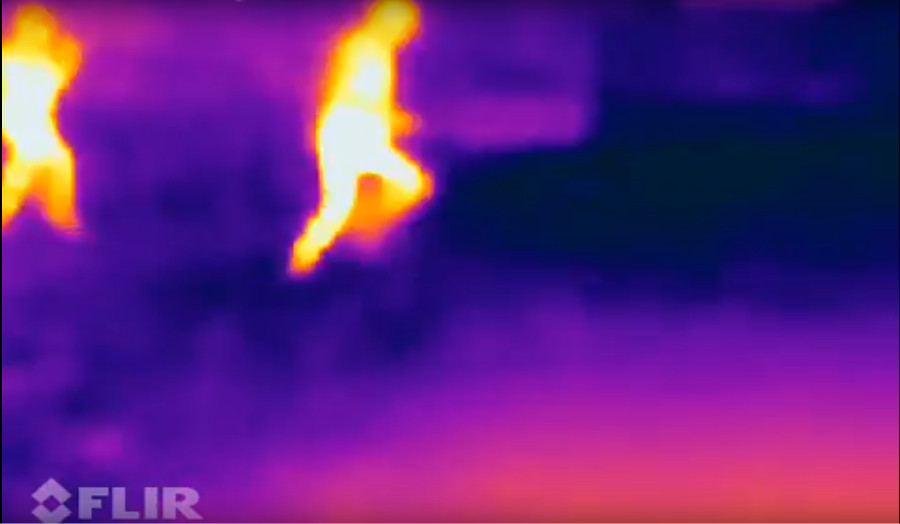 Zabawa w śniegu z kamerą termowizyjną FLIR